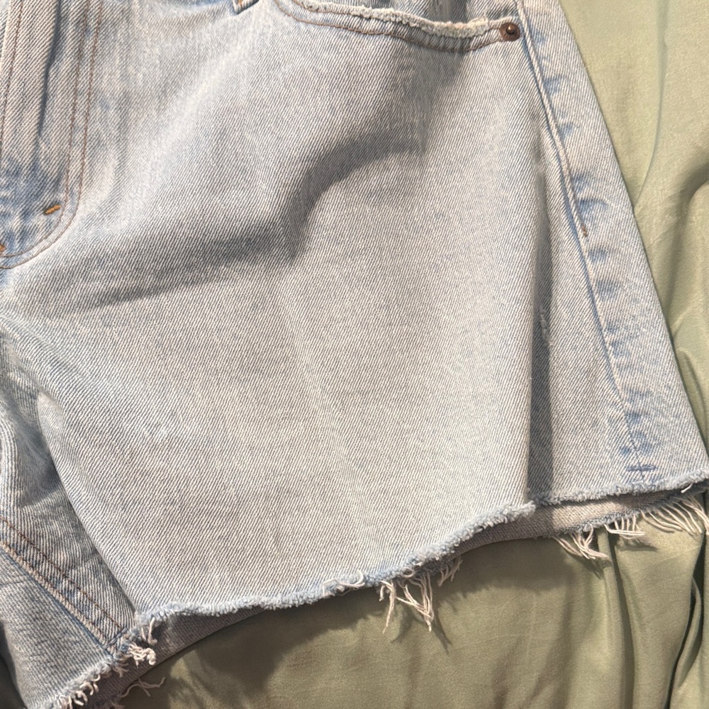Abercrombie & Fitch Light Blue Denim Cutoff Shorts - Picture 5 of 6